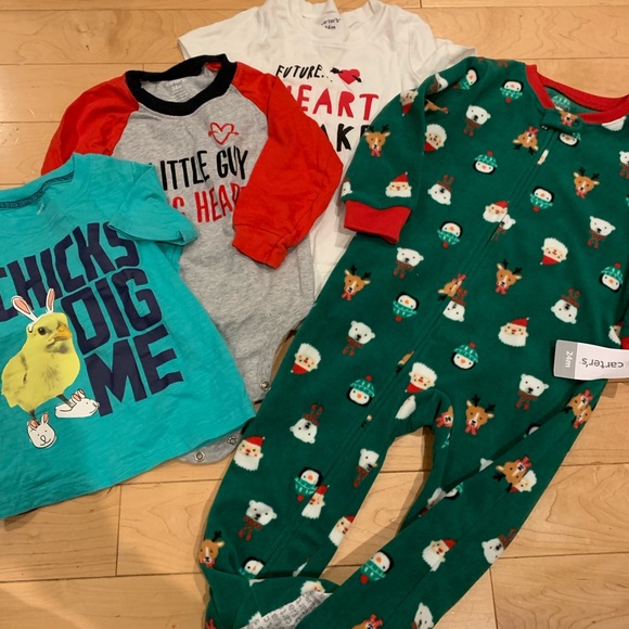 Carter's Other - NWT Christmas Pjs & Valentine’s Day/Easter shirts